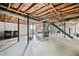 Spacious unfinished basement with washer dryer hookups and open ceilings, ready for customization at 4595 Fradon Ct, Atlanta, GA 30349