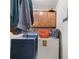 Laundry room equipped with a washer, dryer, and storage cabinets at , Stone Mountain, GA 30088