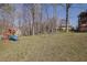 This ample backyard features a play set, offering a great space for outdoor activities at 525 Penny Ln, Woodstock, GA 30188