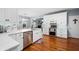 Lovely kitchen with stainless appliances, modern finishes, a center island, and plenty of cabinet space at 5628 Harbormist Dr, Powder Springs, GA 30127