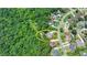 Aerial view of home backing onto a lush green space, providing privacy in a serene residential neighborhood at 7020 Grassmoor Grange Way, Cumming, GA 30040