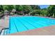 Relaxing community pool area featuring a large pool, slide, lounge chairs, and landscaped surroundings at 7020 Grassmoor Grange Way, Cumming, GA 30040