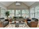 Inviting living room with soaring ceilings, abundant natural light, and comfortable seating arrangement for relaxation at 8070 Georgetown Cir, Suwanee, GA 30024