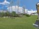 Large backyard with lush green grass and minimal trees offers plenty of space at 449 Carmichael Cir, Canton, GA 30115