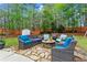 Cozy backyard fire pit with comfortable seating, perfect for outdoor entertaining at 904 Beaumont Ct, Canton, GA 30114