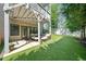 Outdoor living space features comfortable seating, covered patio, and well-maintained artificial turf at 1388 La France Ne St, Atlanta, GA 30307