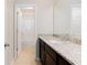 Bathroom featuring single vanity with granite countertops at 2396 Bear Mountain St, Lithonia, GA 30058