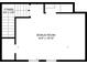 A floor plan showing the bonus room and stairs measuring 14'4