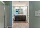 Bright bathroom offering a walk-in shower and double sink vanity at 2436 Sardis Chase Ct, Buford, GA 30519