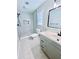 Renovated bathroom features shower and toilet at 440 Sheppard Xing Ct, Stone Mountain, GA 30083