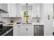 Modern kitchen featuring white cabinets, stainless steel appliances, and quartz countertops at 1232 Andrews Dr, Marietta, GA 30062