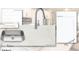 Kitchen sink with a stainless steel faucet and linen-collection tiles at 2832 Evanshire Ave # 112, Duluth, GA 30096