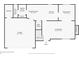 Main level floor plan with a kitchen, living room and garage at 4437 James Wade Dr, Snellville, GA 30039