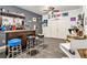 Finished basement with bar area, stools, and decor - perfect for entertaining guests at 4922 Summer Wind Dr, Buford, GA 30519