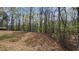 Rear of property with large level clear area and wooded privacy surround at 1504 Kimberly Pl, Canton, GA 30114