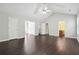 Spacious main bedroom with vaulted ceilings, includes a doorway to the en-suite bathroom at 3380 Duncan Bridge Dr, Buford, GA 30519