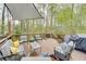Outdoor deck with comfortable seating, cushions, and patio furniture at 175 W Station Nw Dr, Kennesaw, GA 30144