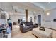 Finished basement featuring a comfortable seating area, home office, and modern lighting at 175 W Station Nw Dr, Kennesaw, GA 30144