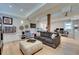 Finished basement offers a large living area with stylish decor, wood accents, and an entertainment center at 175 W Station Nw Dr, Kennesaw, GA 30144