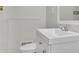 Bathroom featuring a new vanity with sink and tiled walls at 3983 E Hilda Cir, Decatur, GA 30035