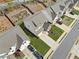 Aerial view showing the house, yard, and surrounding neighborhood, highlighting the property's positioning at 234 Fieldbrook Xing, Canton, GA 30115