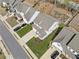 Overhead view of the house, landscaped yard, and neighborhood layout showing the property's location at 234 Fieldbrook Xing, Canton, GA 30115