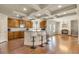 Open kitchen with stainless steel appliances and a view into the breakfast nook at 2369 Apalachee Crucis Ln, Dacula, GA 30019
