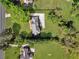 Aerial view of the home showing the roof, driveway, and the surrounding green landscape at 3175 Old Jonesboro Rd, Fairburn, GA 30213