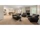 Spacious carpeted basement features a billiards table and comfortable seating, perfect for entertaining at 4457 Equity Ct, Ellenwood, GA 30294