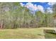 Expansive backyard with mature trees and an open grassy area at 7746 Tyree Rd, Winston, GA 30187