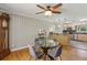 Bright dining area seamlessly connects to a modern kitchen, creating a perfect space for entertaining and everyday living at 2419 Little John Se Trl, Marietta, GA 30067