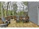 Backyard deck and seating provide a tranquil outdoor living space at 3230 Riverhill Ct, Cumming, GA 30041