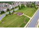 Aerial view of a community green space with a covered picnic shelter and well-maintained lawns at 4495 Alister Park Dr, Cumming, GA 30040