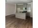 Modern kitchen with granite countertops, stainless steel appliances, and gray cabinetry at 6426 Rosetta Drive # 53, South Fulton, GA 30331