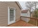 A backdoor leads to an outdoor wooden deck at 1080 Abington Ct, Douglasville, GA 30134