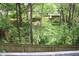 Wooded backyard with mature trees, lush greenery, and a privacy fence at 319 Atlanta Se St # 317, Marietta, GA 30060