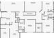 A detailed second floor plan showing bedrooms, bathrooms, and closet locations with dimensions at 383 Indian Hills Trl, Marietta, GA 30068