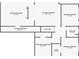 A basement floor plan showing finished basement rooms, storage, utility room, and closet locations at 383 Indian Hills Trl, Marietta, GA 30068