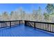 Inviting back deck perfect for outdoor relaxation with a view of the wooded backyard at 7130 Rocking Horse Ln, Cumming, GA 30040