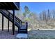 Backyard area with stairs, a patio, and a natural landscape at 7130 Rocking Horse Ln, Cumming, GA 30040