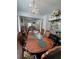 Elegant dining room featuring a large table with chandelier and decorative accents at 1668 Scenic Pines Dr, Lawrenceville, GA 30044
