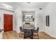 Dining area with modern light fixture and built in bar area at 200 River Vista Dr # 713, Atlanta, GA 30339