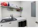 Laundry room featuring a side-by-side washer and dryer, and wire rack shelving at 200 River Vista Dr # 713, Atlanta, GA 30339