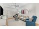Tastefully decorated living room, highlighted by natural light, modern art, and comfortable seating at 200 River Vista Dr # 713, Atlanta, GA 30339