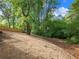 Large and private backyard with mature trees at 2438 Shadburn Ferry Dr, Buford, GA 30518