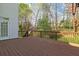 Large deck area perfect for entertaining with natural wood and railing at 3605 Grey Abbey Dr, Alpharetta, GA 30022