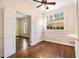 Office with hardwood floors, natural light, and an open view to the adjacent room at 629 Pinetree Dr, Decatur, GA 30030