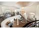 Elegant foyer with high ceilings, a grand chandelier, and an open view to the living and dining areas at 3511 Roxboro Ne Rd, Atlanta, GA 30326