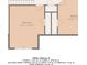 Layout of the upper level featuring two bedrooms with dimensions and access to the stairs at 4215 Evans Farms Dr, Cumming, GA 30040