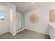 Elegant bathroom showcasing a glass-enclosed shower and sleek design elements at 1012 Merritt Dr, Villa Rica, GA 30180